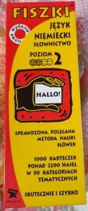 Język niemiecki "Fiszki na dobry początek. Słownictwo Poziom 2" używane
